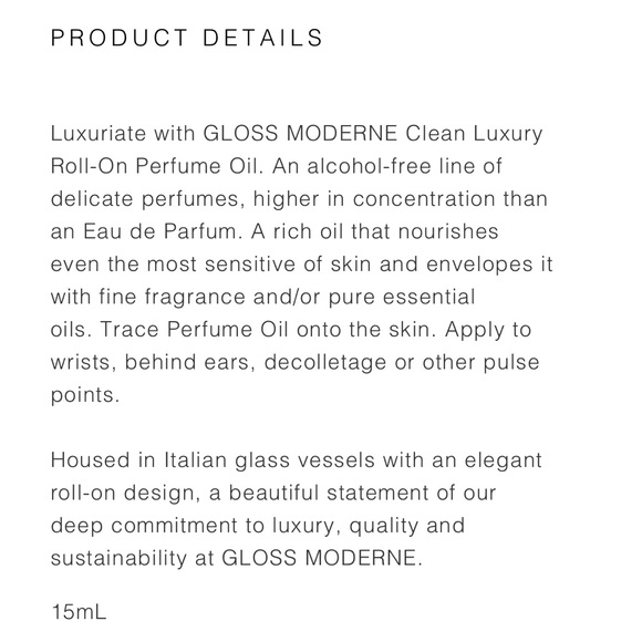 Gloss Moderne - Clean Luxury Roll on Perfume Oil - RÊVES - Picture 11 of 12